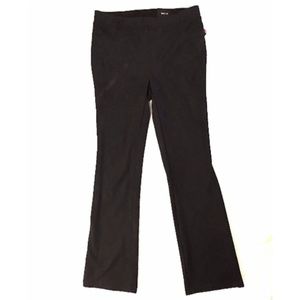 Style & Co Pants Sz 6 Black Boot Leg Faux Suede